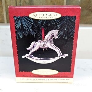 Hallmark Keepsake Ornament Pewter Rocking Horse
